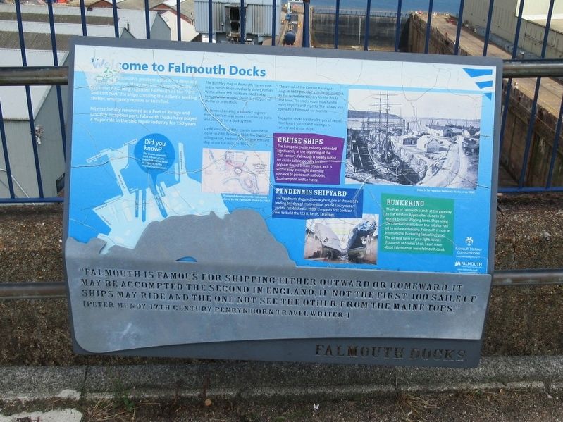 Falmouth Docks Marker image. Click for full size.