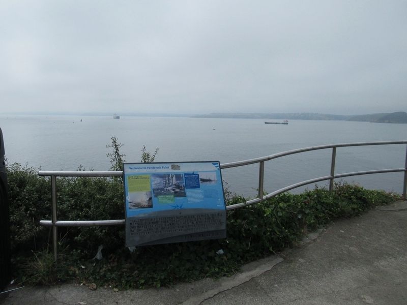 Pendennis Point Marker and Falmouth Sound. Click for full size. Pendennis Point Marker and Falmouth Sound image. Click for full size.