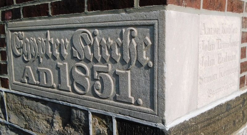 The Reformed Egypt Union Church Cornerstone image. Click for full size.