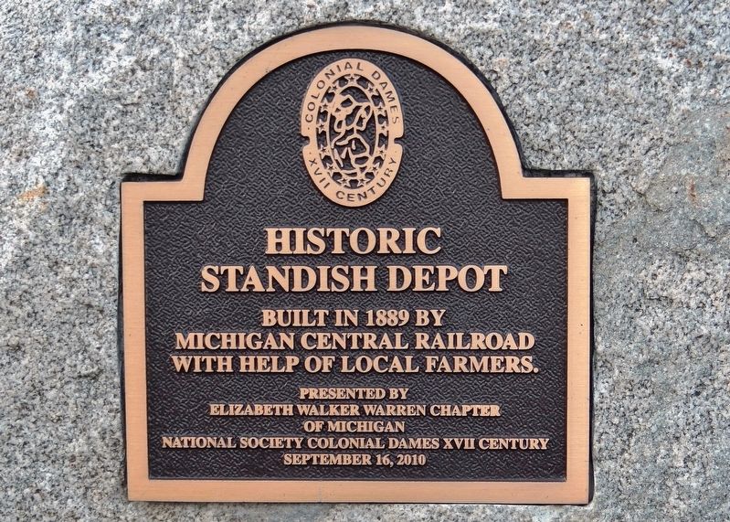 Historic Standish Depot Marker. Click for full size. Historic Standish Depot Marker image. Click for full size.