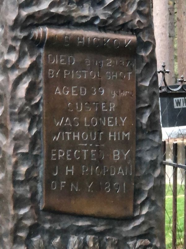J.B.Hickok Marker. Click for full size. J.B.Hickok Marker image. Click for full size.
