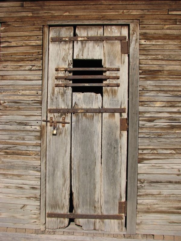 1888 Hot Springs Jail Door image. Click for full size.