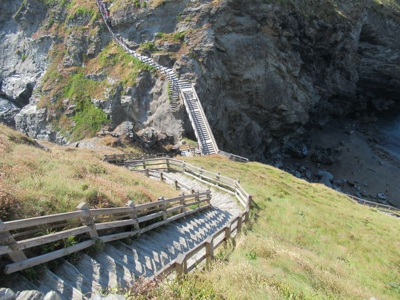 Steep Steps to Tintagel Castle image. Click for full size.