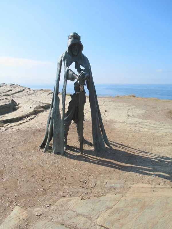 King Arthur Sculpture near the Marker. Click for full size. King Arthur Sculpture near the Marker image. Click for full size.