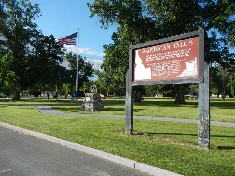 American Falls Marker. Click for full size. American Falls Marker image. Click for full size.