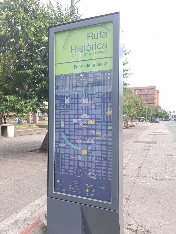Paseo de la Sexta Marker reverse, with a map of nearby historic and cultural sites. Click for full size. Paseo de la Sexta Marker reverse, with a map of nearby historic and cultural sites image. Click for full size.