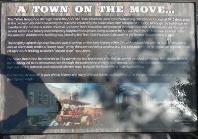 A Town on the Move... Marker image. Click for full size.