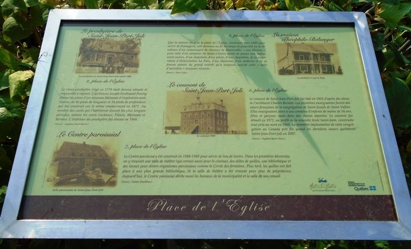 Place de l'�glise Marker image. Click for full size.