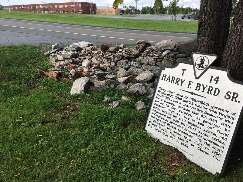 Harry F. Byrd Sr. Marker, off its pole image. Click for full size.