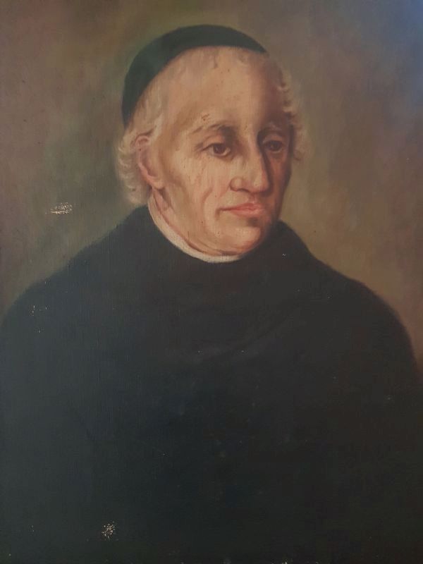 Father Nicolas Aguilar by Rafael Betranena y Pinol, 20th century image. Click for full size.