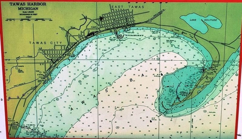 Marker detail: Nautical Chart, Tawas Point, 1997 image. Click for full size.