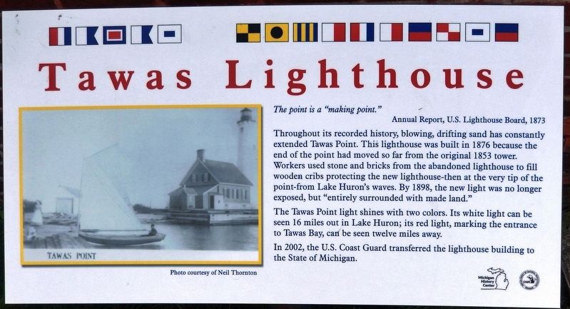 Tawas Lighthouse Marker image. Click for full size.