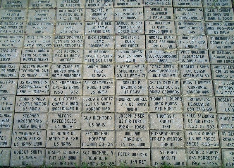 Veterans Memorial Pavers image. Click for full size.