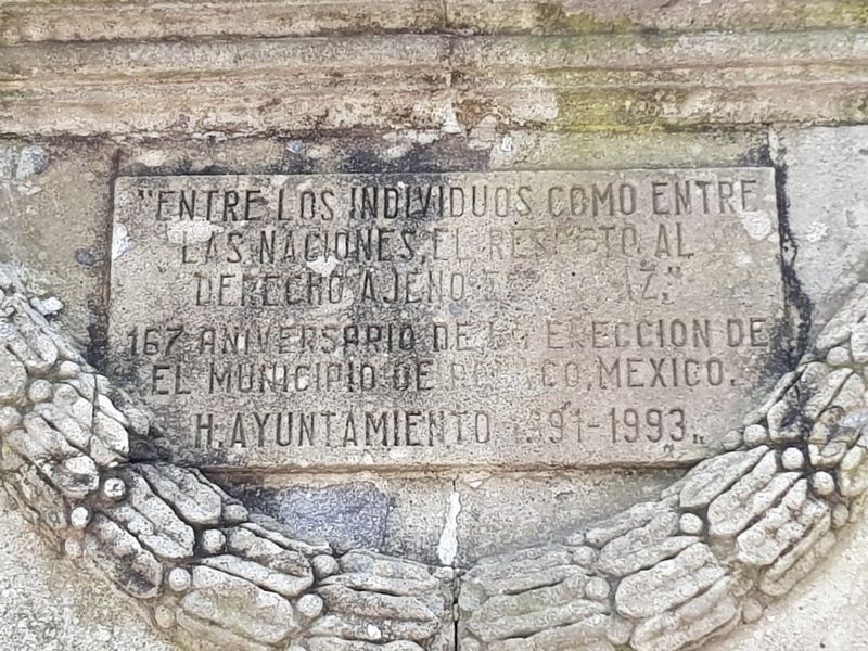 Creation of the Municipality of Aculco Marker image. Click for full size.