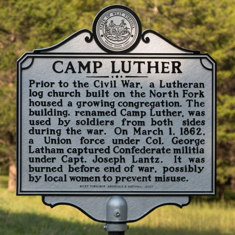 Camp Luther Marker image. Click for full size.