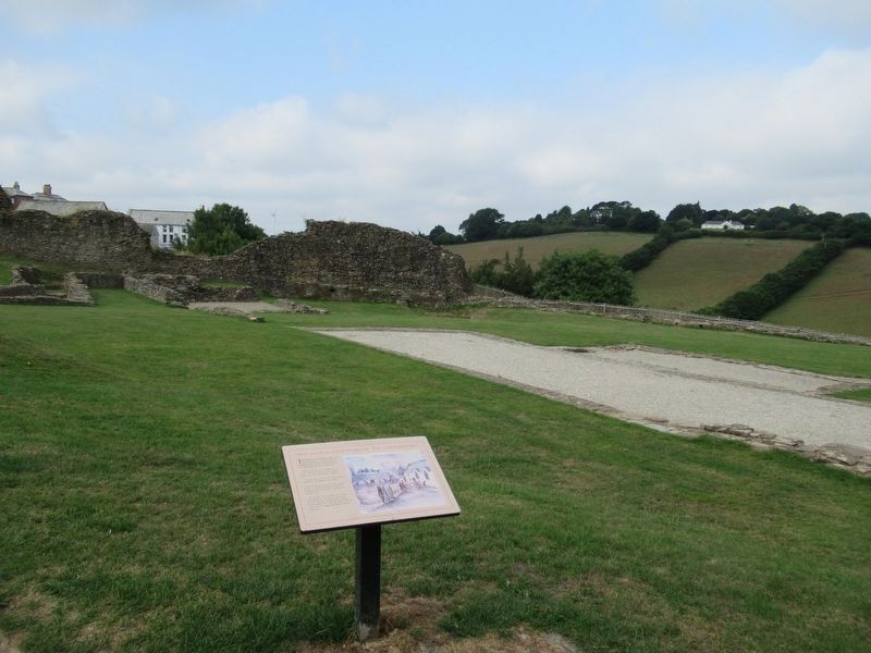 The Castle Courtyard in the 13th Century Marker image. Click for full size.