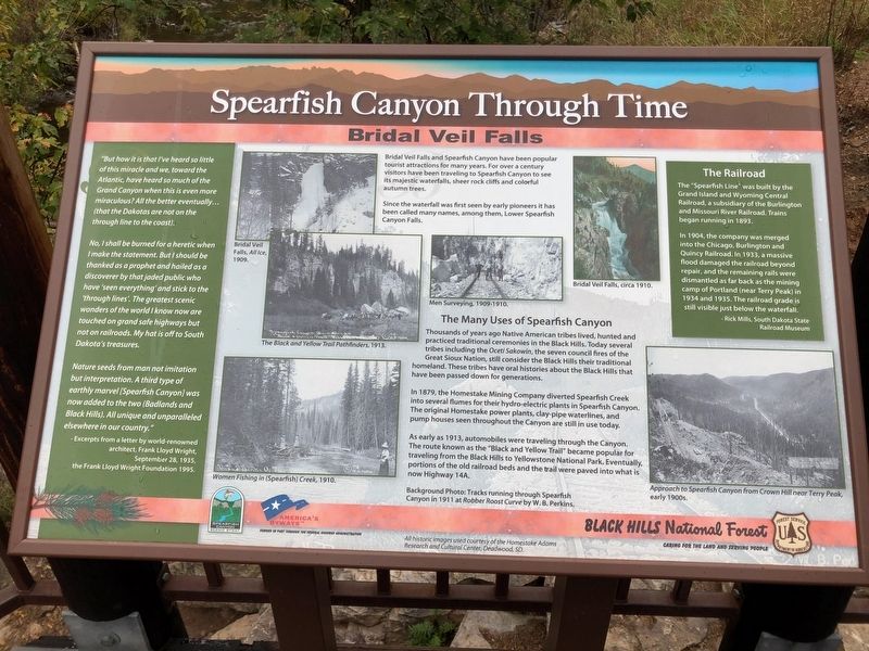 Spearfish Canyon Through Time Marker image. Click for full size.