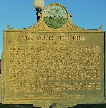 The Queen Bee Mill Marker image. Click for full size.