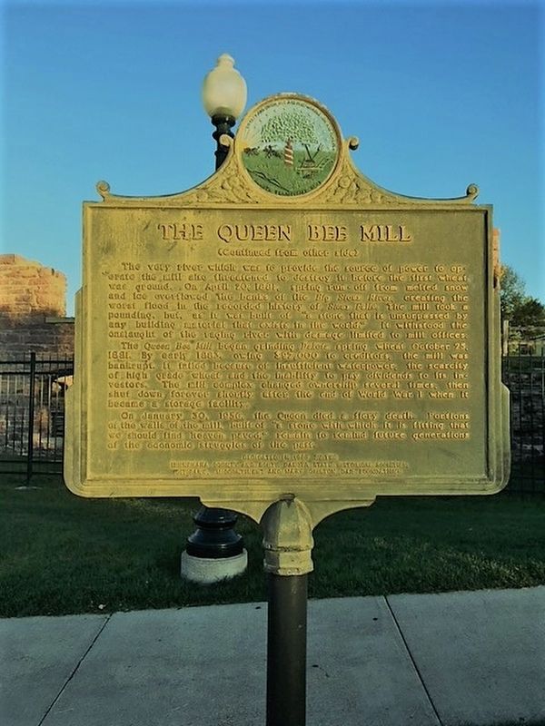 The Queen Bee Mill Marker image. Click for full size.