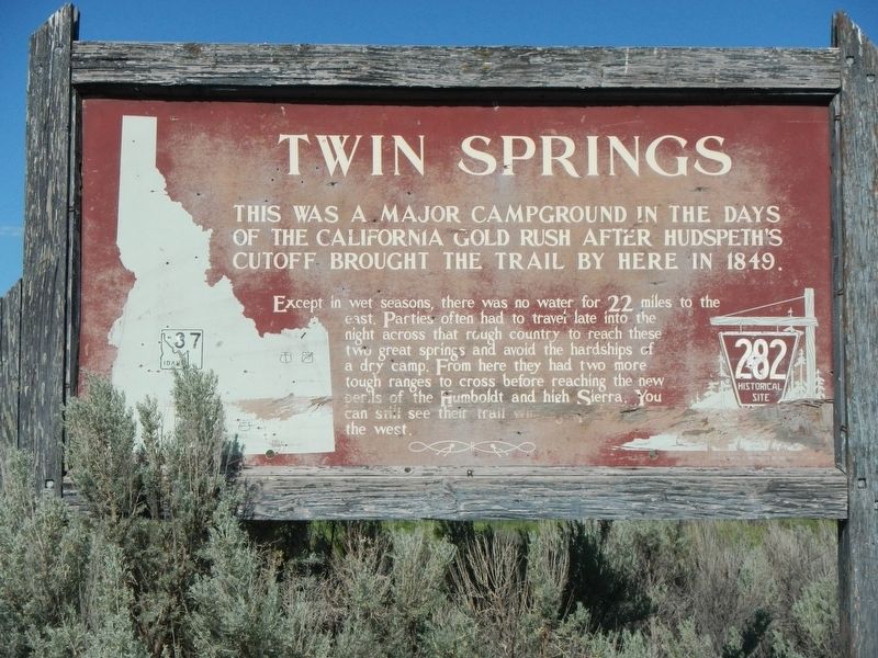 Twin Springs Marker image. Click for full size.