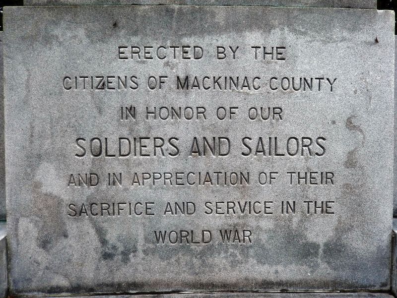 Mackinac County Soldiers & Sailors War Memorial image. Click for full size.