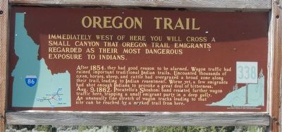Oregon Trail Marker. Click for full size. Oregon Trail Marker image. Click for full size.