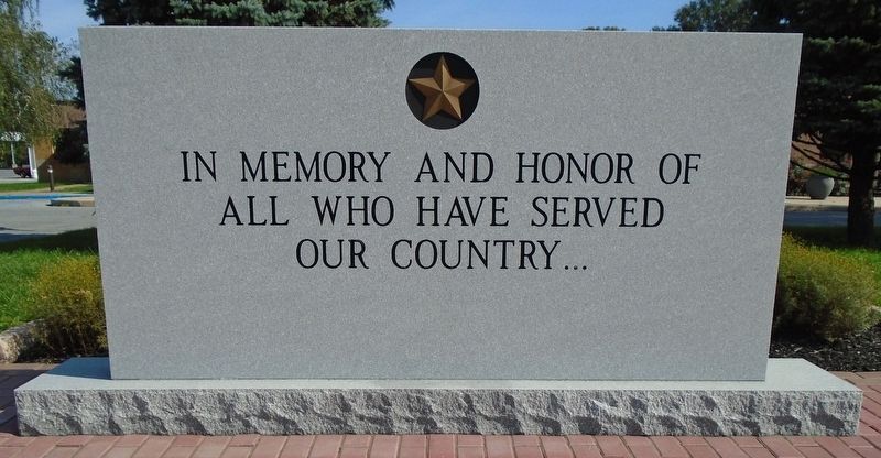 Veterans Memorial Dedication. Click for full size. Veterans Memorial Dedication image. Click for full size.