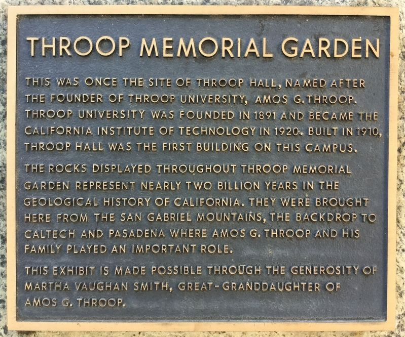 Throop Garden Marker image. Click for full size.