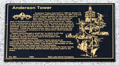 Anderson Tower Marker image. Click for full size.