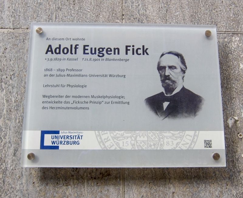 Adolf Eugen Fick Marker image. Click for full size.