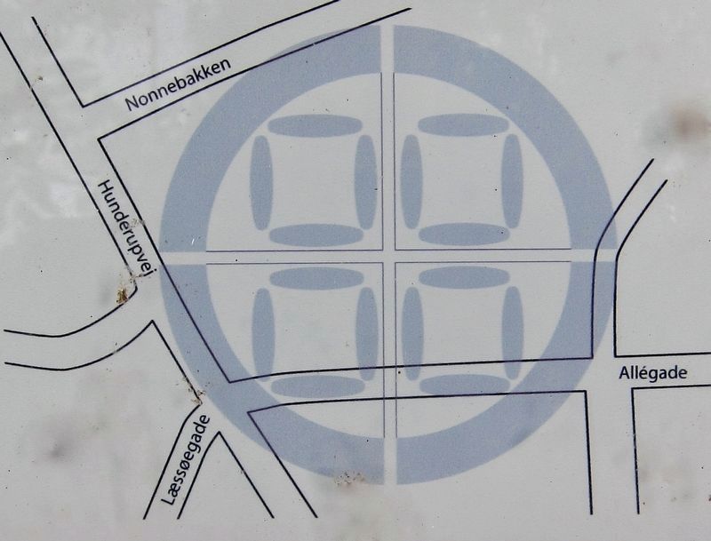Marker detail: Nonnebakken fortress footprint image. Click for full size.