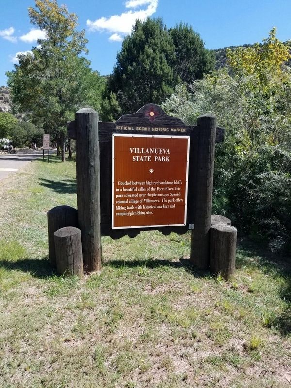 Villanueva State Park Marker. Click for full size. Villanueva State Park Marker image. Click for full size.