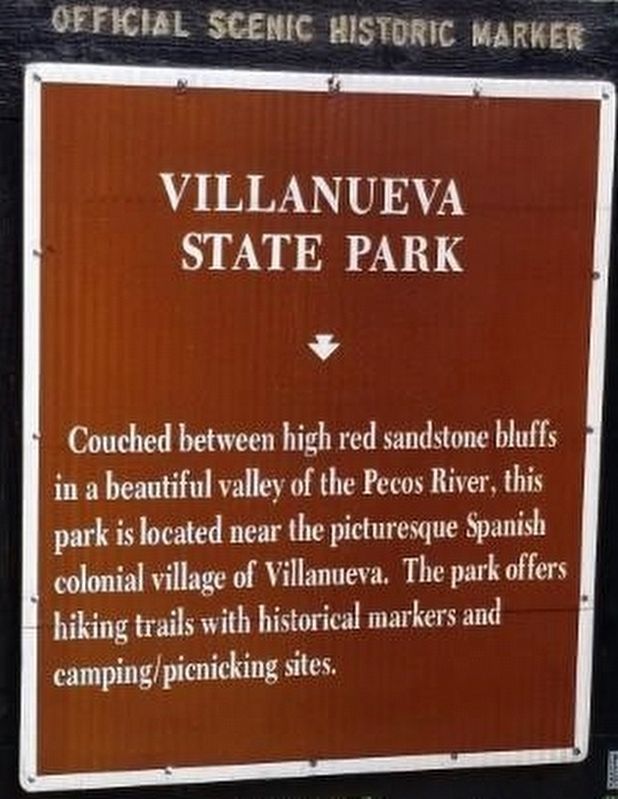 Villanueva State Park Marker image. Click for full size.