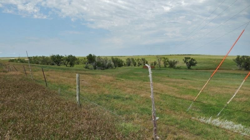 Plum Creek & Plum Creek Waterhole (<i>view northeast from marker</i>). Click for full size. Plum Creek & Plum Creek Waterhole (<i>view northeast from marker</i>) image. Click for full size.