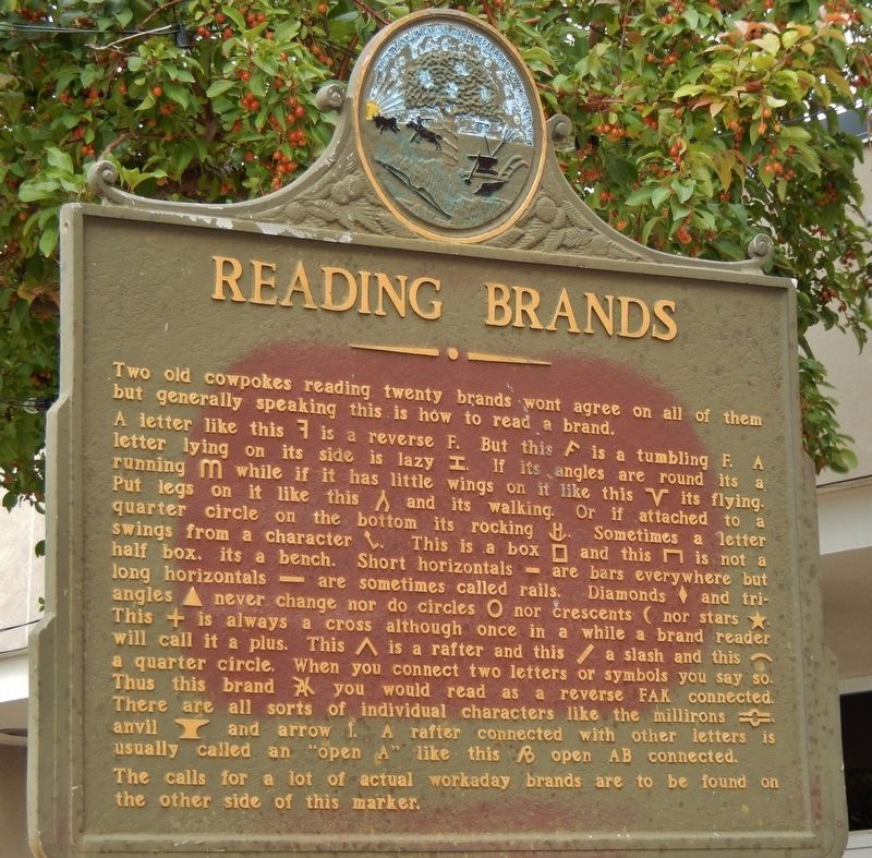 Reading Brands (<i>marker side 2</i>). Click for full size. Reading Brands (<i>marker side 2</i>) image. Click for full size.