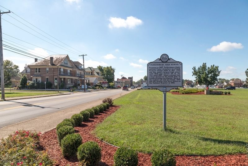Parkersburg High School Marker. Click for full size. Parkersburg High School Marker image. Click for full size.
