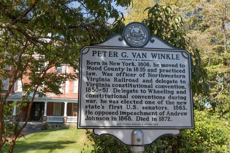 Peter G. Van Winkle Marker image. Click for full size.