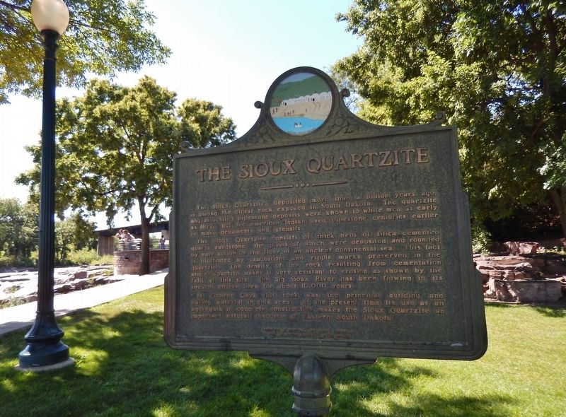 The Sioux Quartzite Marker (<i>wide view</i>). Click for full size. The Sioux Quartzite Marker (<i>wide view</i>) image. Click for full size.