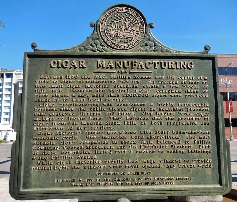 Cigar Manufacturing Marker (<i>side 1</i>) image. Click for full size.