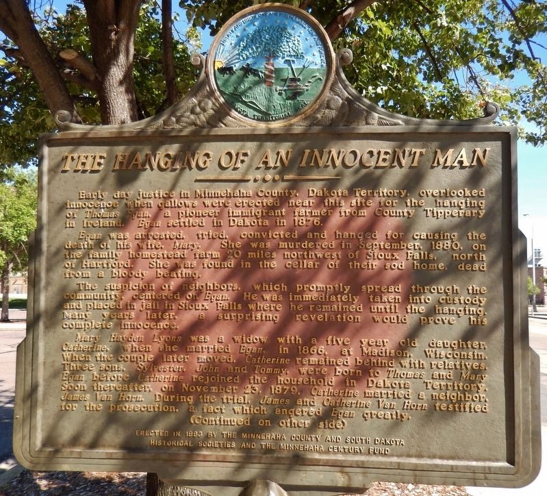 The Hanging of an Innocent Man Marker (<i>side 1</i>). Click for full size. The Hanging of an Innocent Man Marker (<i>side 1</i>) image. Click for full size.
