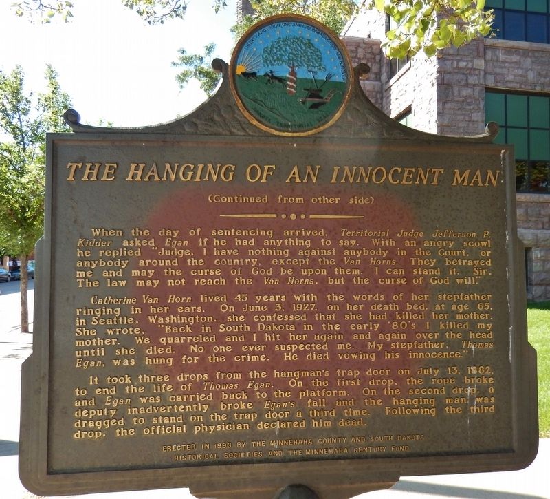 The Hanging of an Innocent Man Marker (<i>side 2</i>) image. Click for full size.