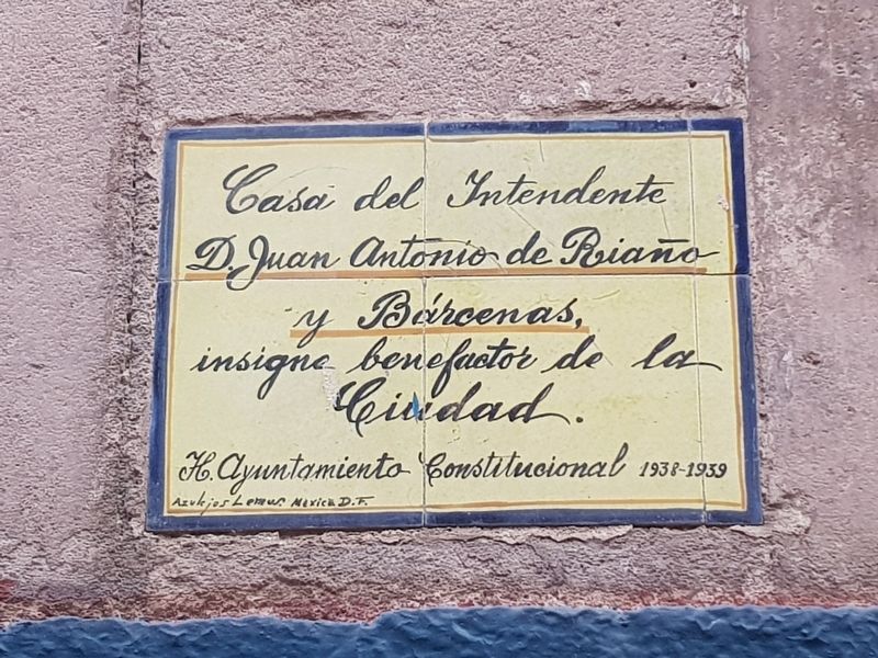 House of Juan Antonio de Riano y B�rcenas Marker image. Click for full size.