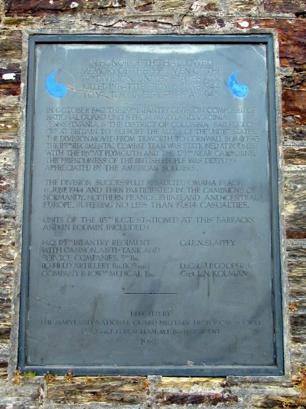 U.S. Army 29th Infantry Division Memorial image. Click for full size.