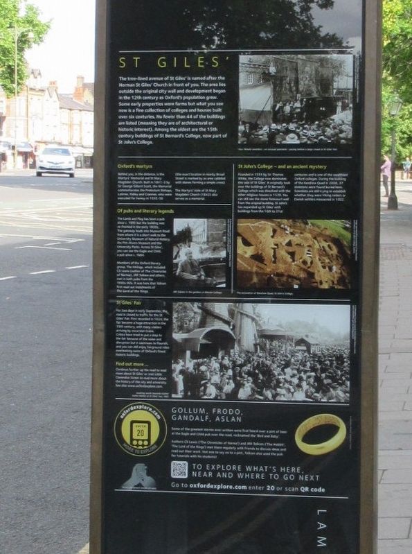 St Giles’ Marker. Click for full size. St Giles’ Marker image. Click for full size.