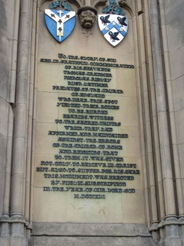 Oxford Martyr’s Memorial. Click for full size. Oxford Martyr’s Memorial image. Click for full size.