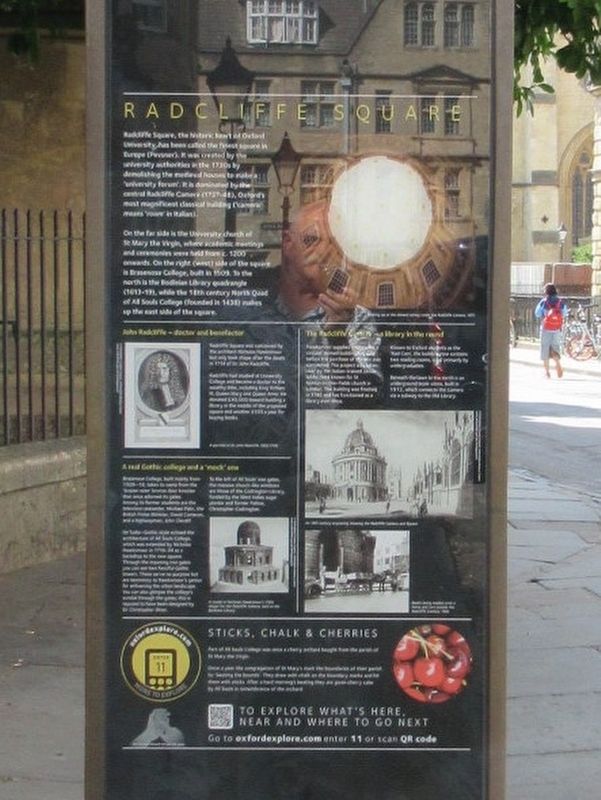 Radcliffe Square Marker. Click for full size. Radcliffe Square Marker image. Click for full size.