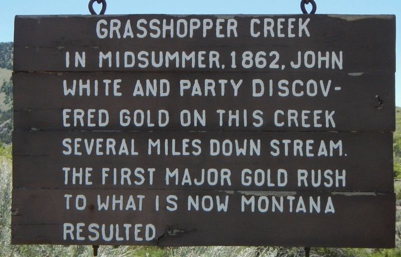 Grasshopper Creek Marker image. Click for full size.