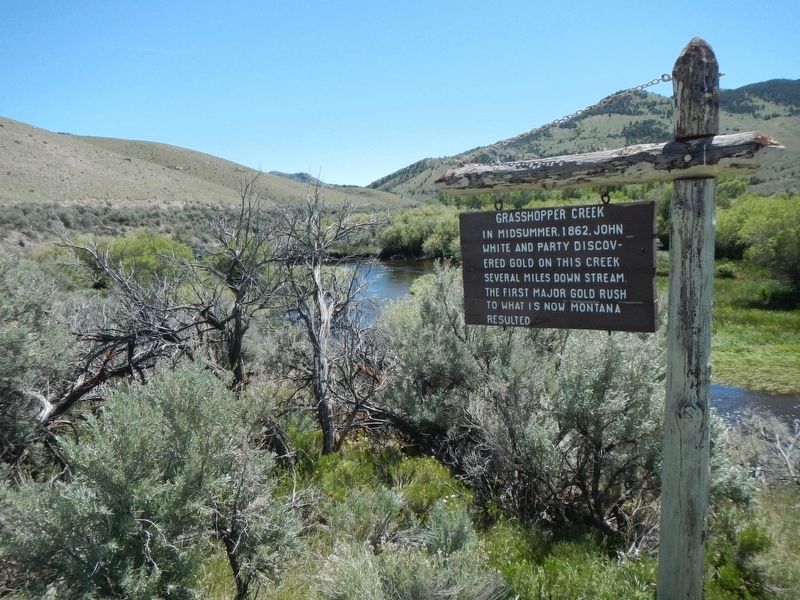 Grasshopper Creek and Marker image. Click for full size.