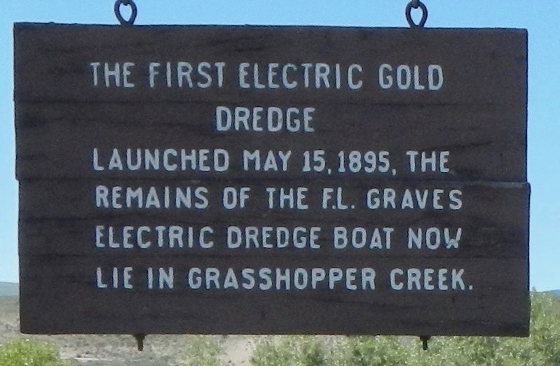 The First Electric Gold Dredge Marker image. Click for full size.