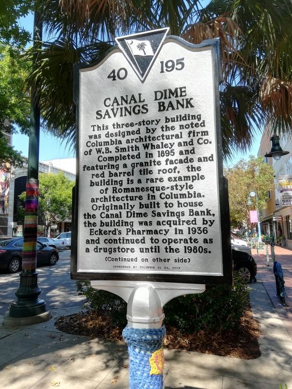 Canal Dime Savings Bank/Bouie v. City of Columbia (1964) Marker image. Click for full size.